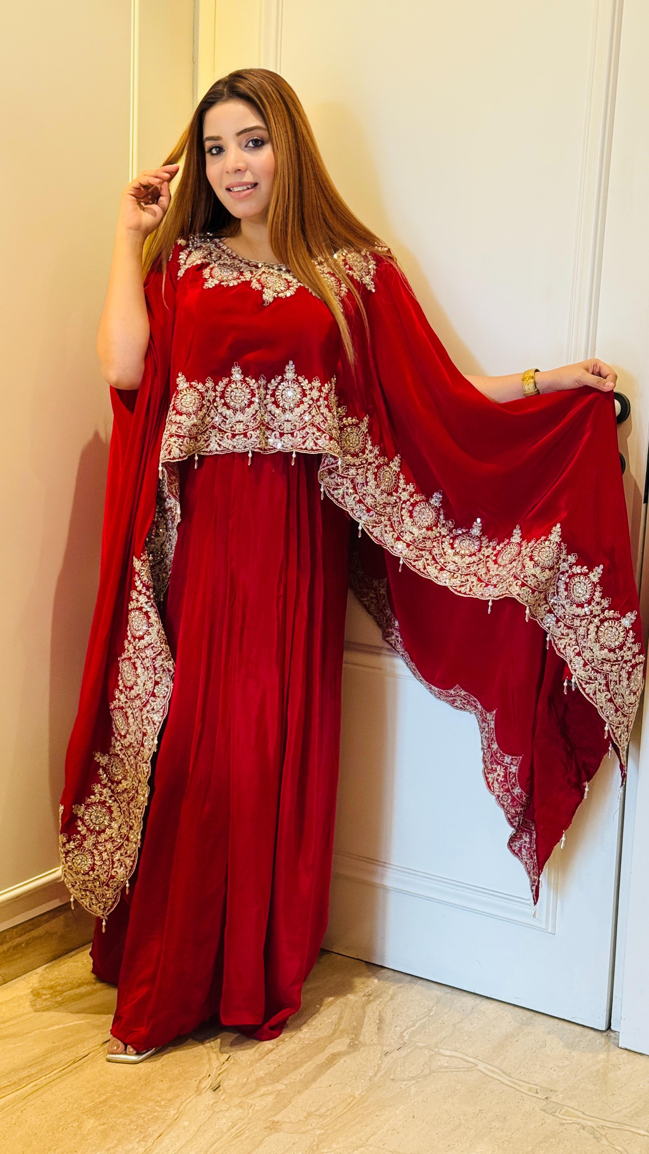 Eira Kaftan Set- Red, Purple, Yellow, Orange